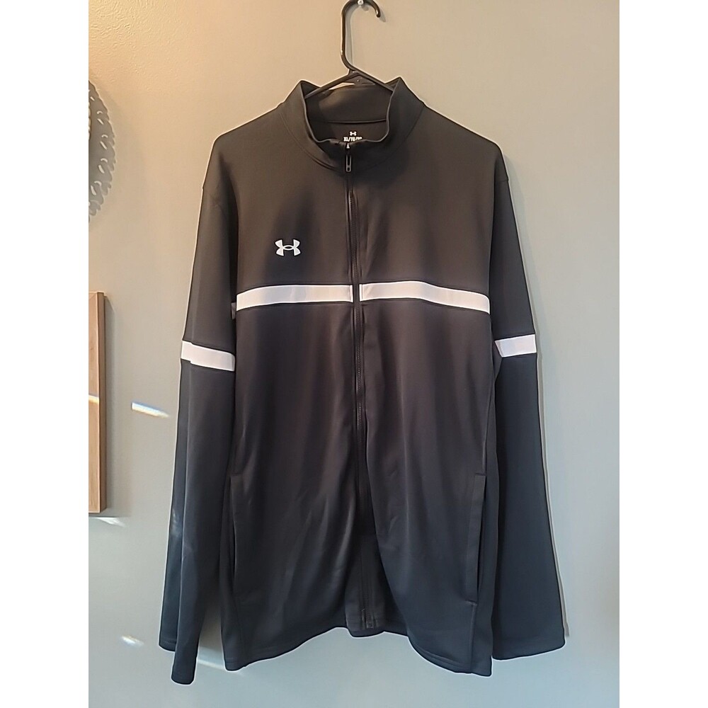 Under Armour Men's Black Zip Up Track Jacket  Size XL
